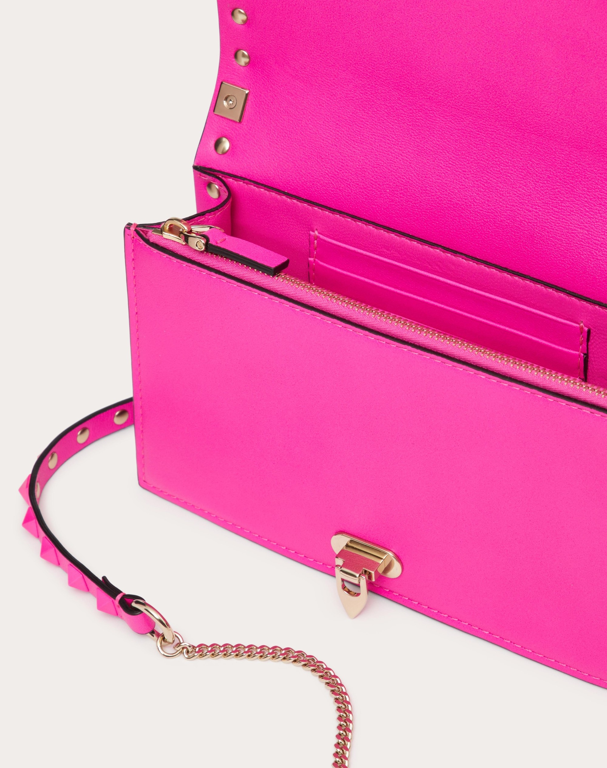 MINI ROCKSTUD CALFSKIN BAG WITH CHAIN - 7