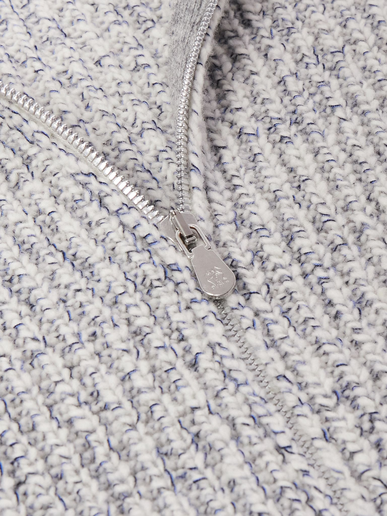 Ribbed Wool, Silk and Cashmere-Blend Zip-Up Cardigan Ecru - 4