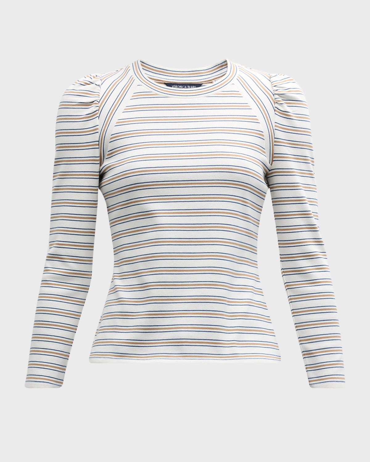 Delano Stripe Puff-Sleeve Top - 1