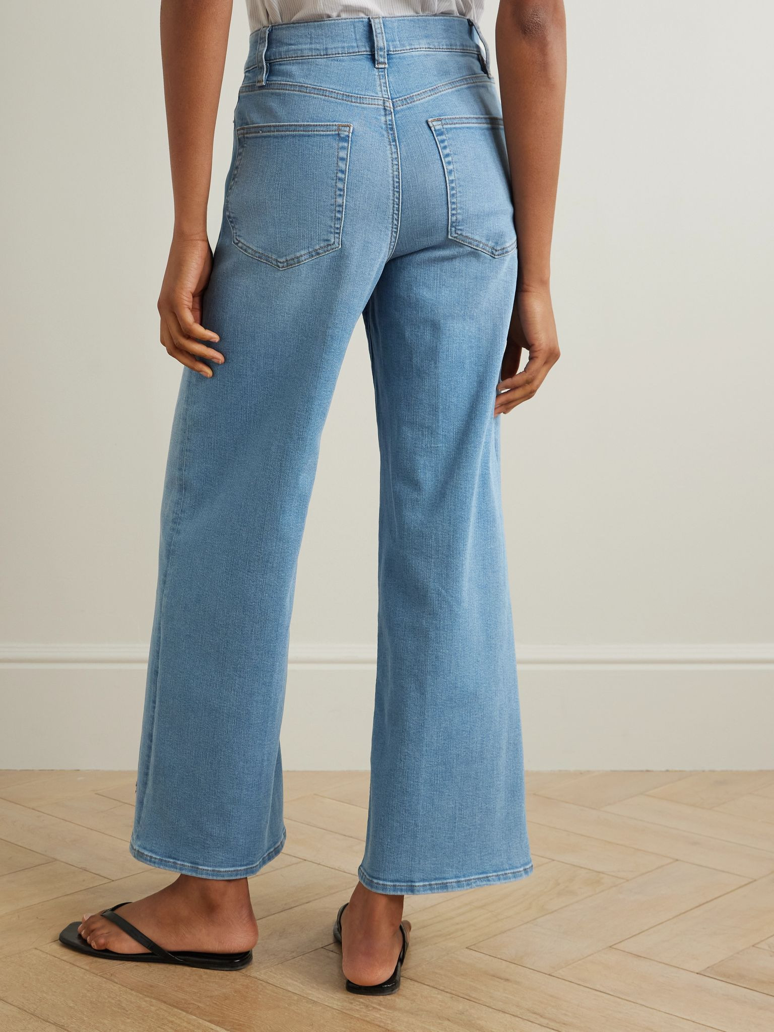 Le Slim Palazzo mid-rise straight-leg jeans Mid denim - 4