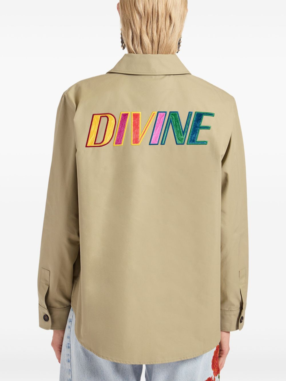 embroidered cotton jacket - 3