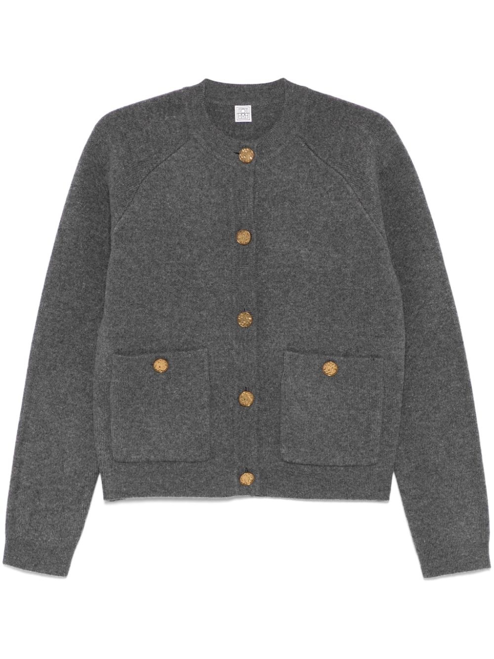 hammered-buttons cardigan - 1
