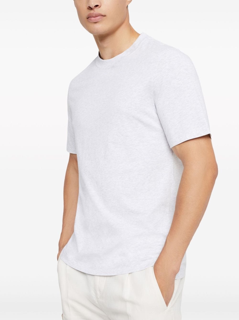 mÃ©lange-effect cotton-blend T-shirt - 2