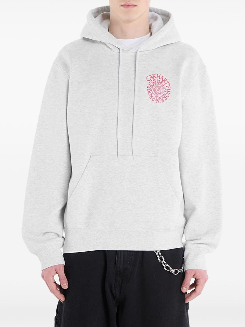 logo-print drawstring hoodie 3