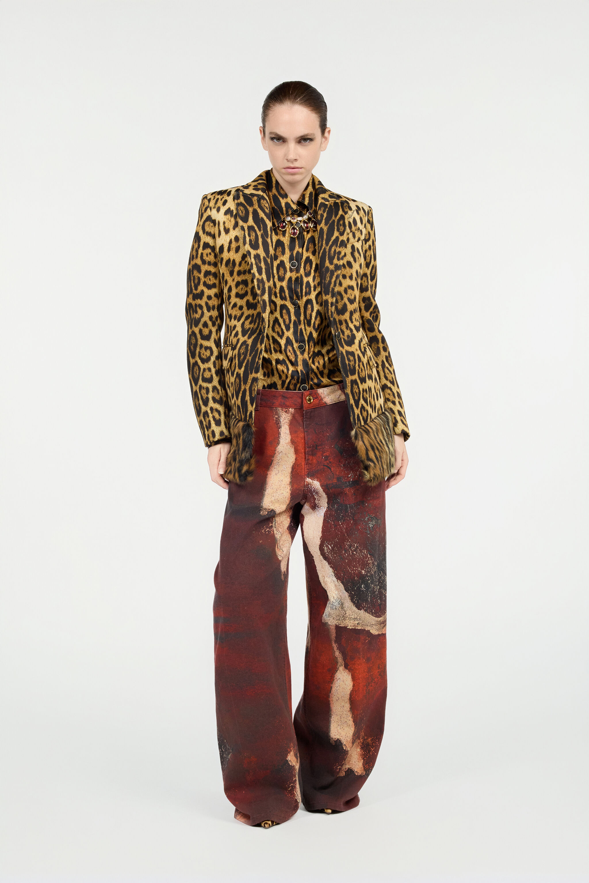 Silk Shirt With Jaguar Skin Print - 2