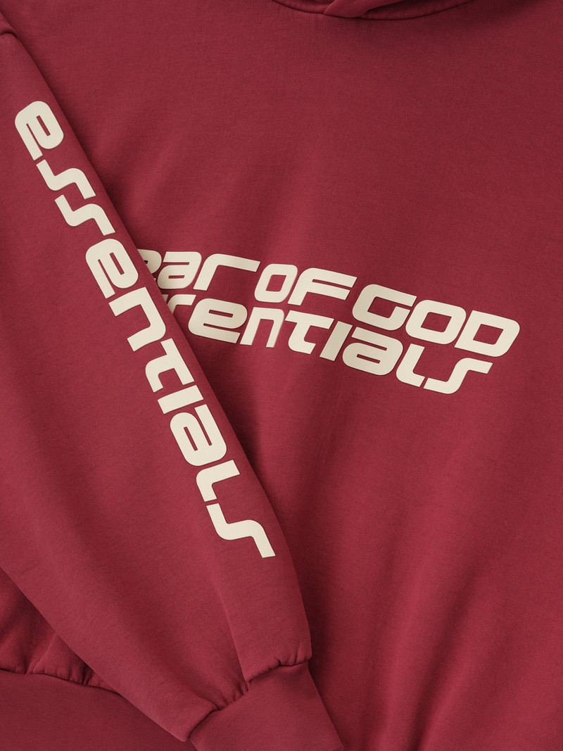 ESSENTIALS Cropped Relaxed Hoodie outlook