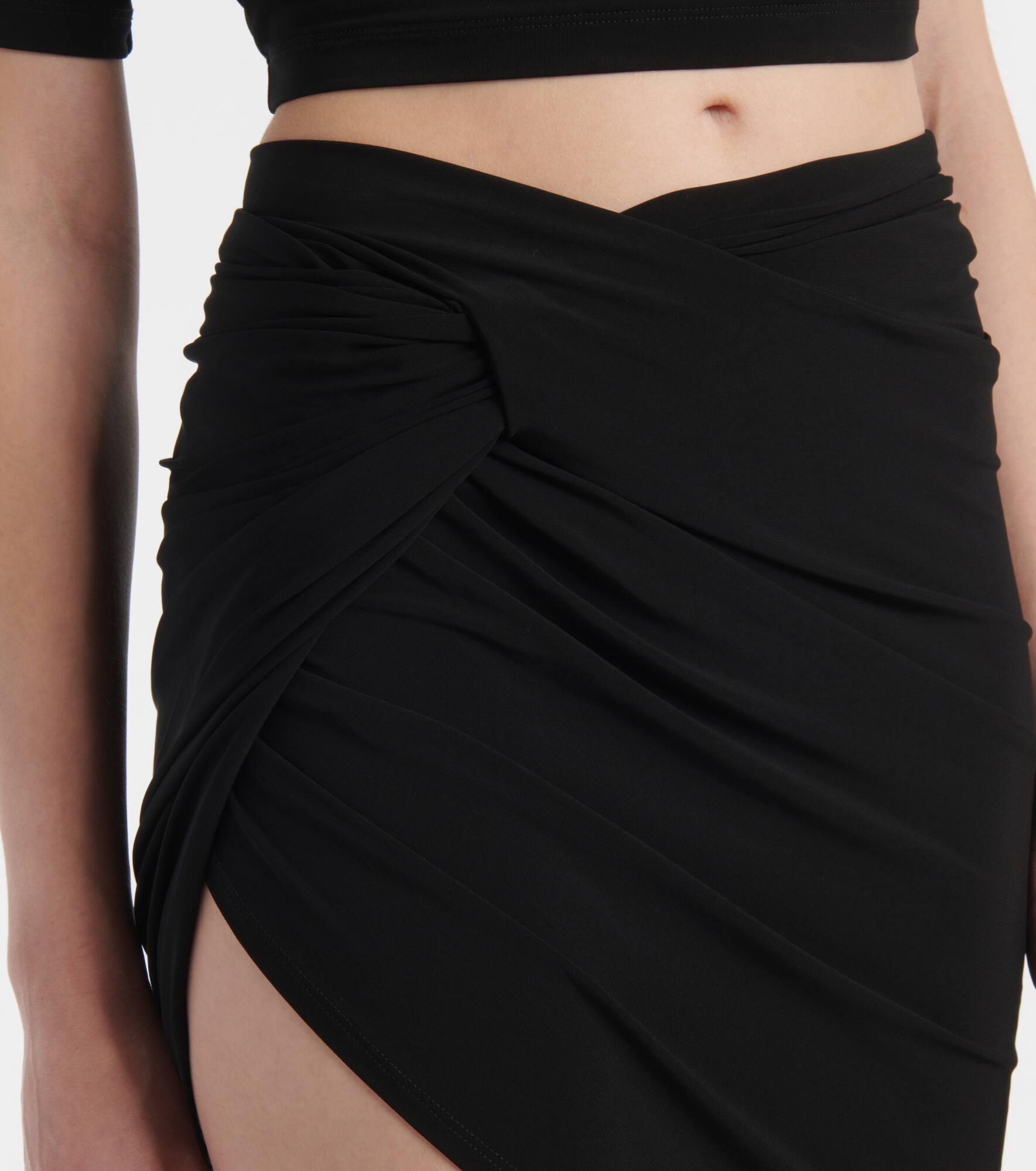 The Drapeado jersey miniskirt - 4