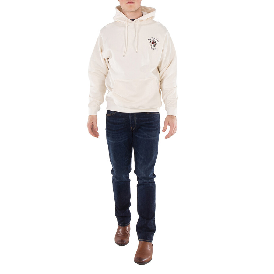 Drole De Monsieur Men's Cream Slogan Fleurs Le Hoodie - 2