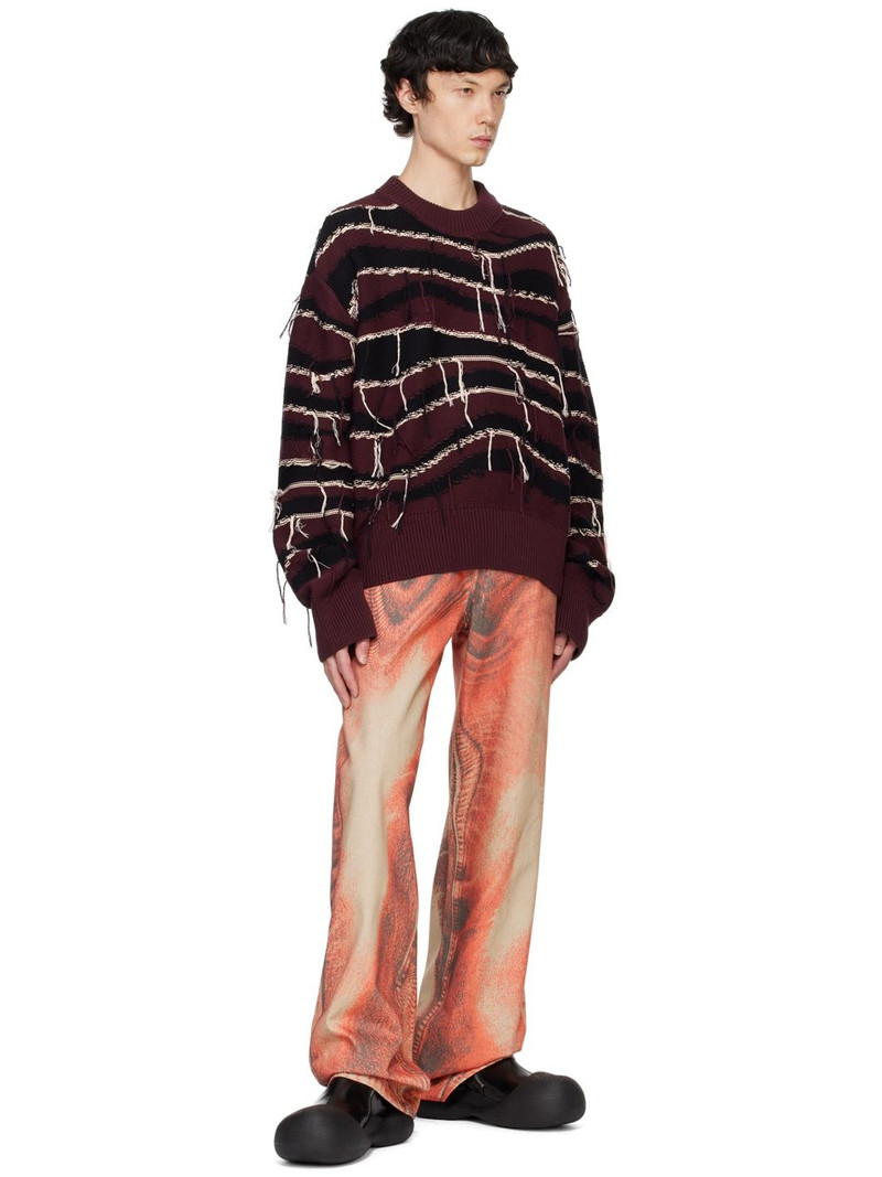 CAMPERLAB Burgundy Intarsia Knit Sweater outlook