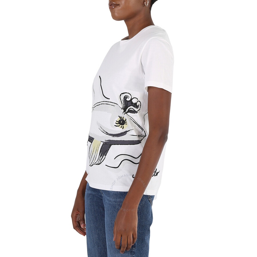 Moncler Ladies Dolphin Embroidered T-Shirt - 5