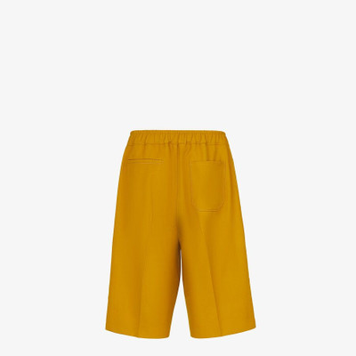 FENDI Yellow wool pants outlook