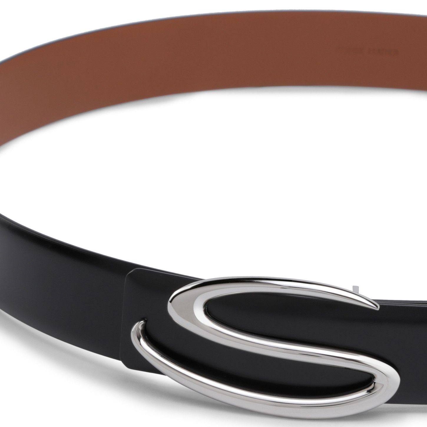 Silver metal "S" belt buckle - 3