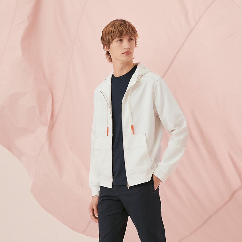 "Voil'H " zipped hooded sweater - 1