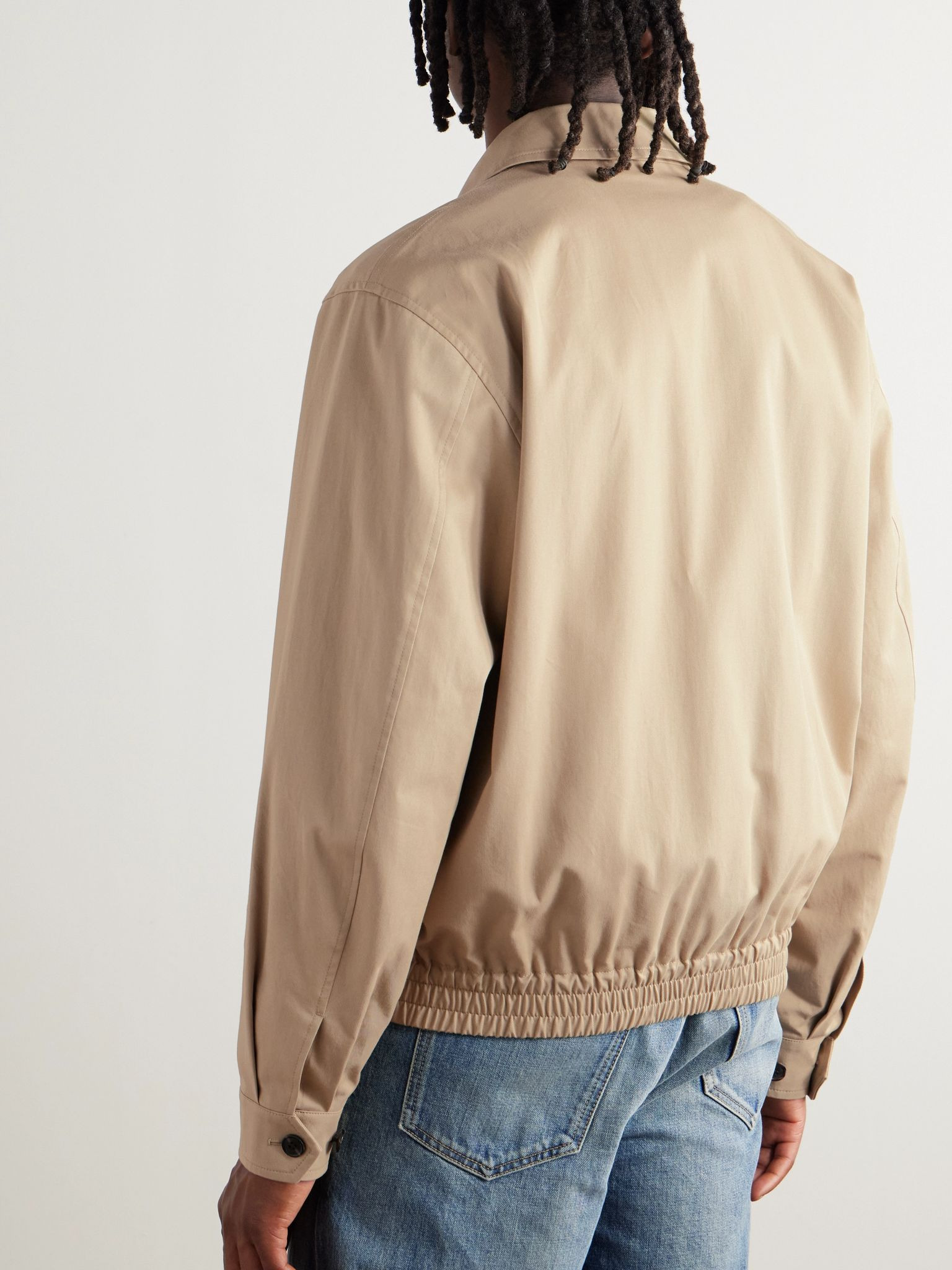 Cotton-Twill Overshirt Beige - 4