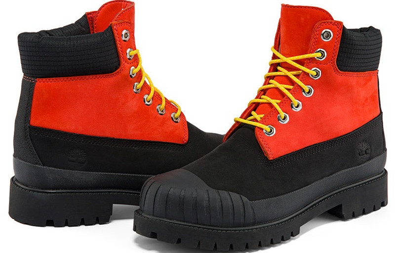 Timberland Premium 6 Inch Waterproof Boot 'Medium Orange Nubuck with Black' A2KECW 5