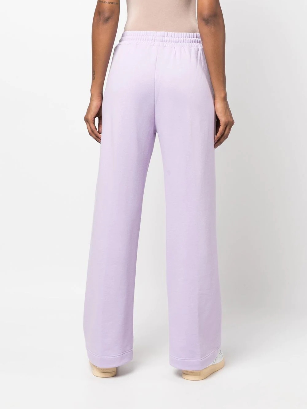 embossed-logo wide-leg track pants - 7