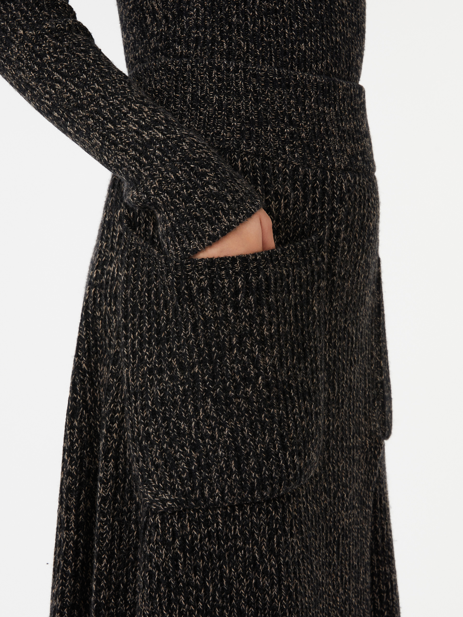 AVION1234 Ribbed wool and cashmere flared skirt - 5