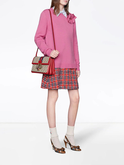 GUCCI detachable rose corsage jumper outlook