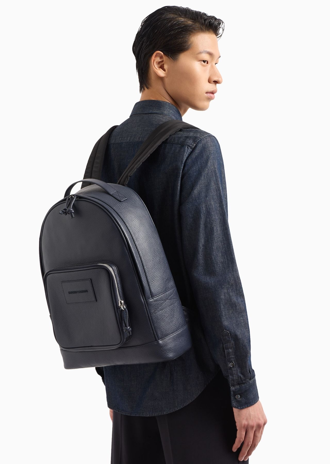Rounded backpack in tumbled leather - 6