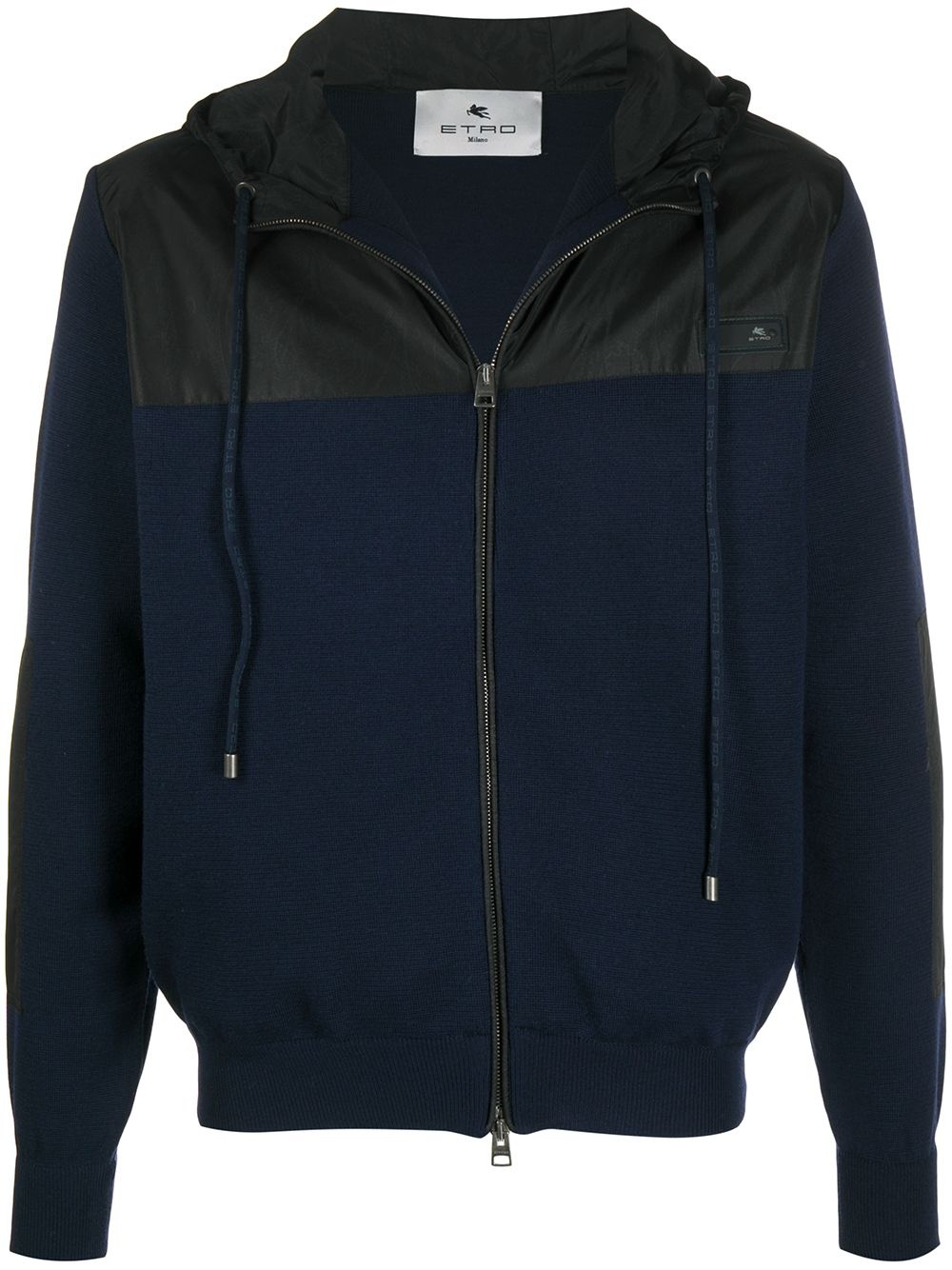 panelled hoodie - 1