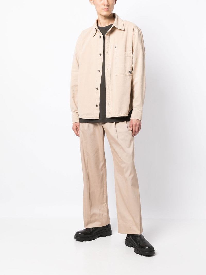 Wooyoungmi logo-plaque cotton shirt outlook