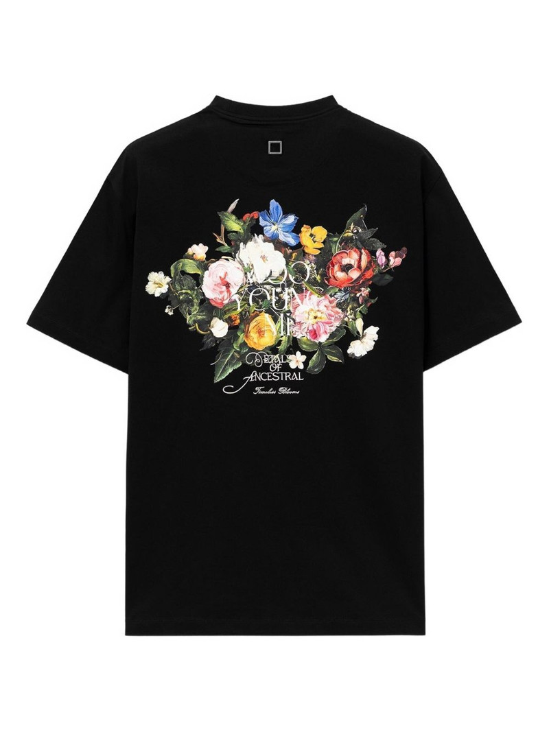 Wooyoungmi flower-print T-shirt outlook