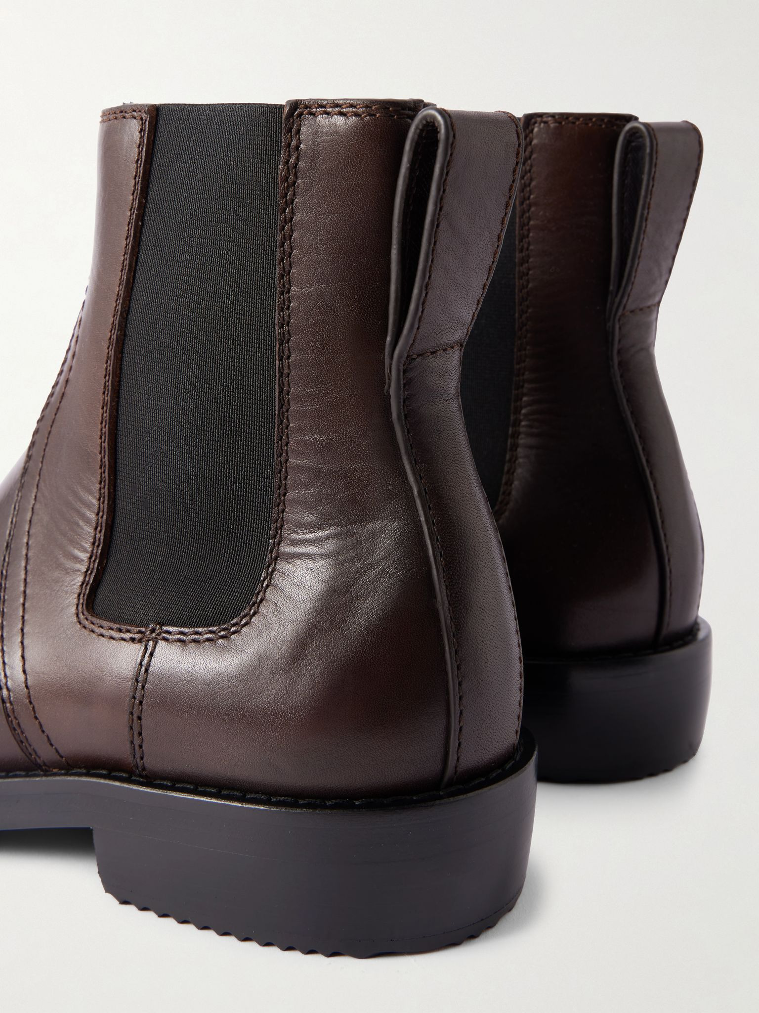 Leather Chelsea Boots Dark brown - 5