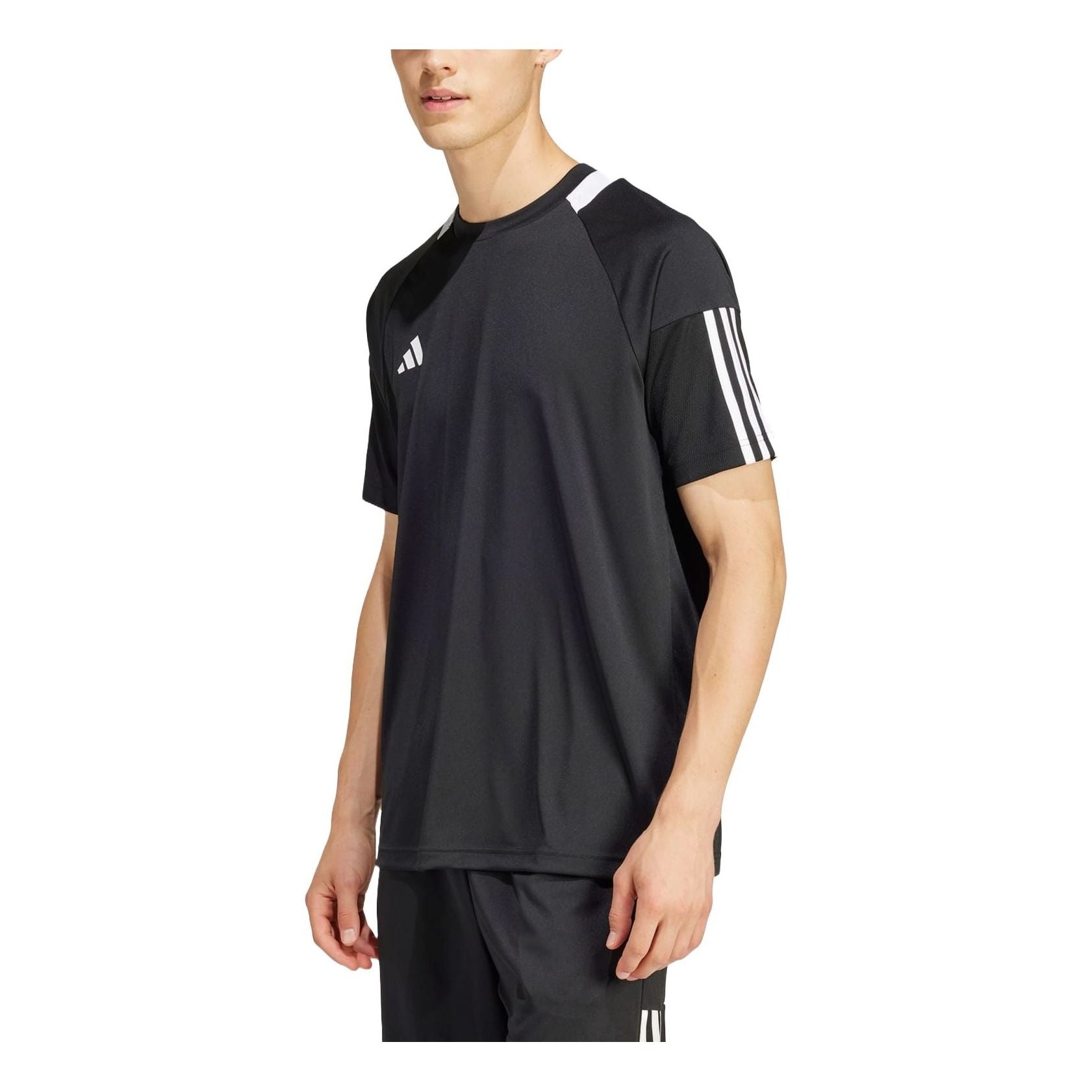 adidas Sereno AEROREADY 3-Stripes Football T-shirt Asia Sizing 'Black White' IR7823 - 1