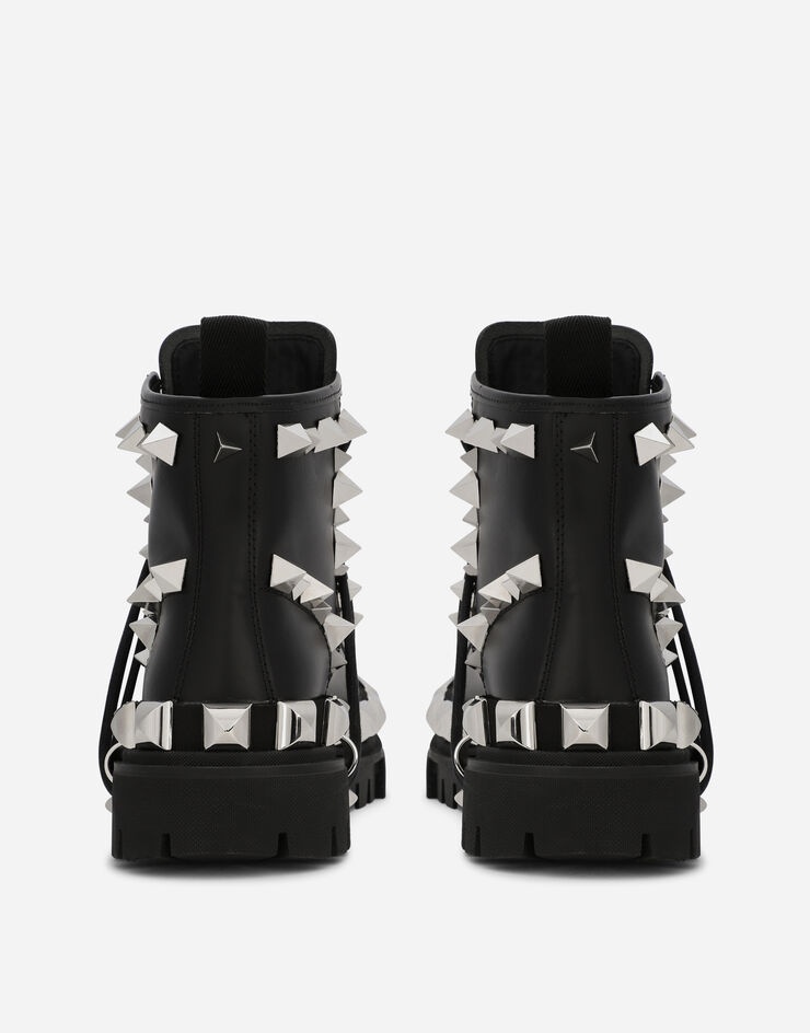 Calfskin ankle boots with studs - 3