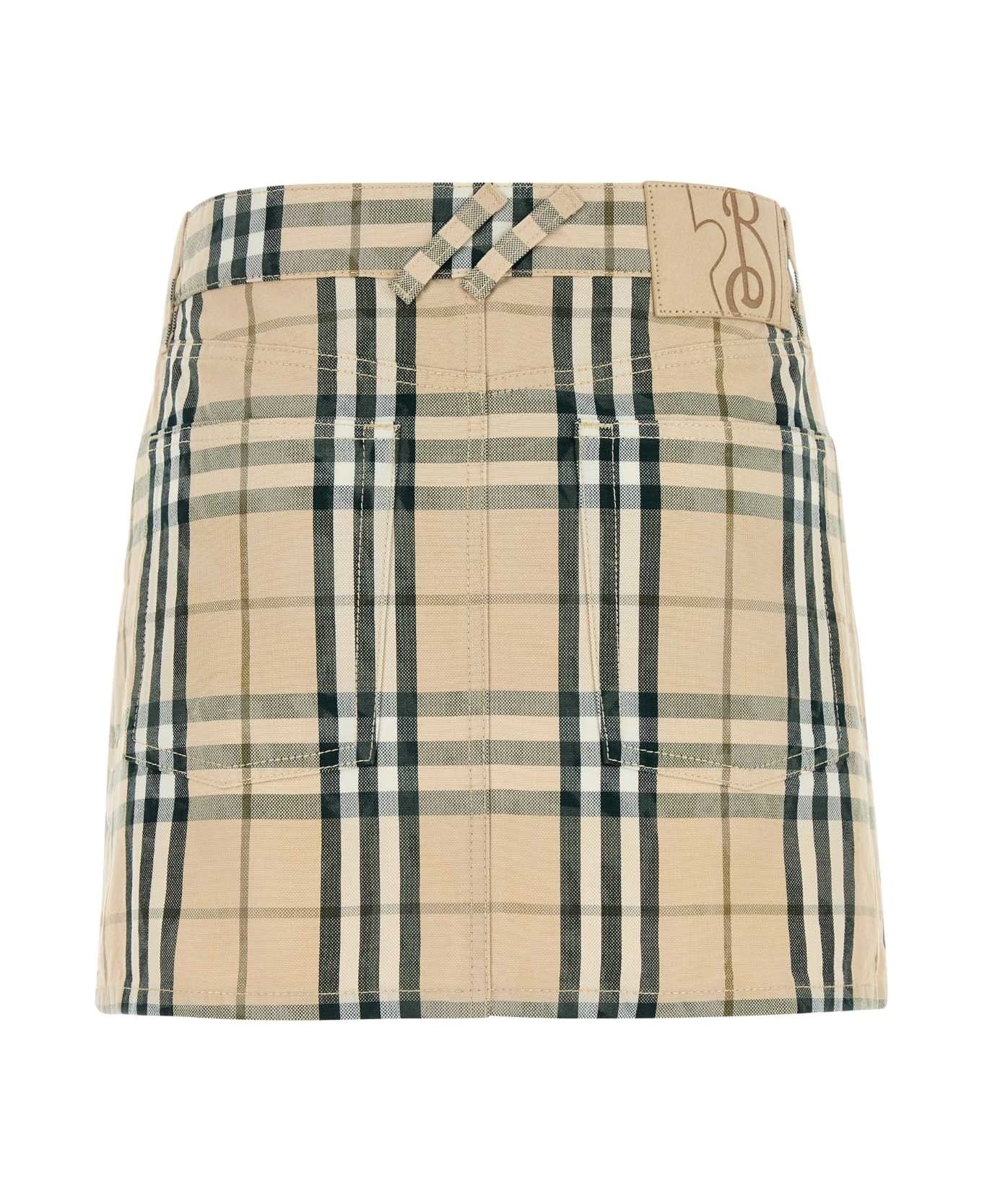 Embroidered Denim Mini Skirt - 2