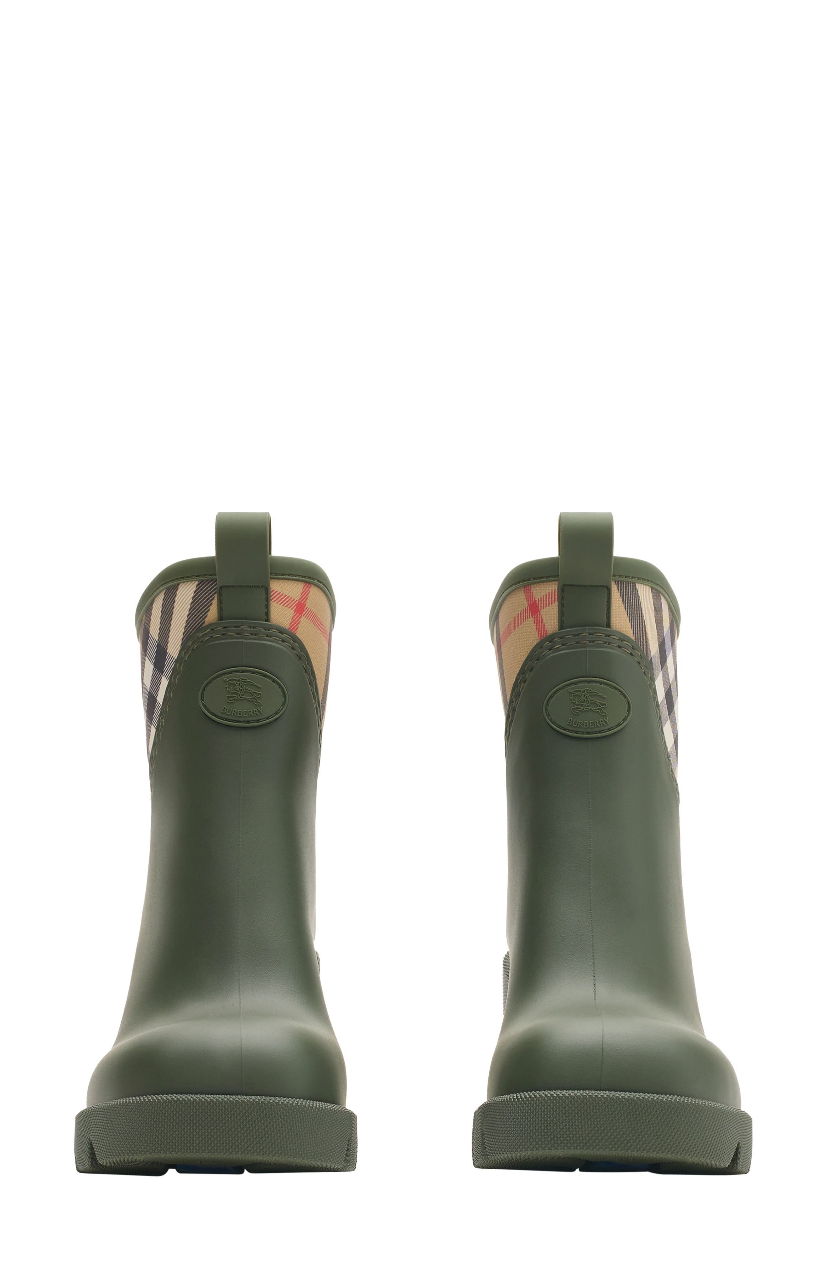 burberry Marsh Stamp Heel Rain Boots in Loch at Nordstrom - 3