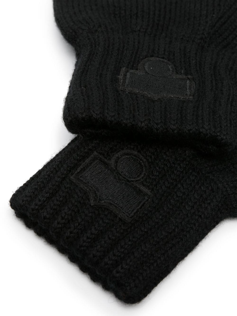 Blaise logo-patch fingerless gloves - 2