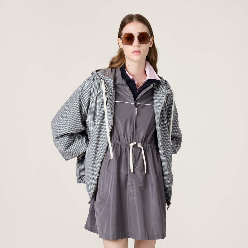 Miu Miu Technical silk mini-dress outlook