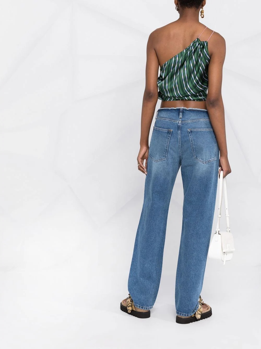 mid-rise straight leg jeans - 4