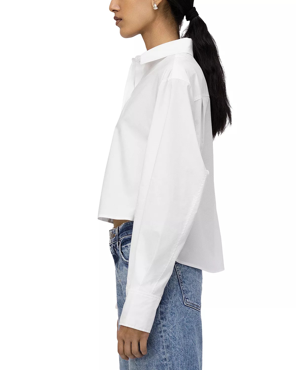 Renata Cropped Button Down Shirt - 4