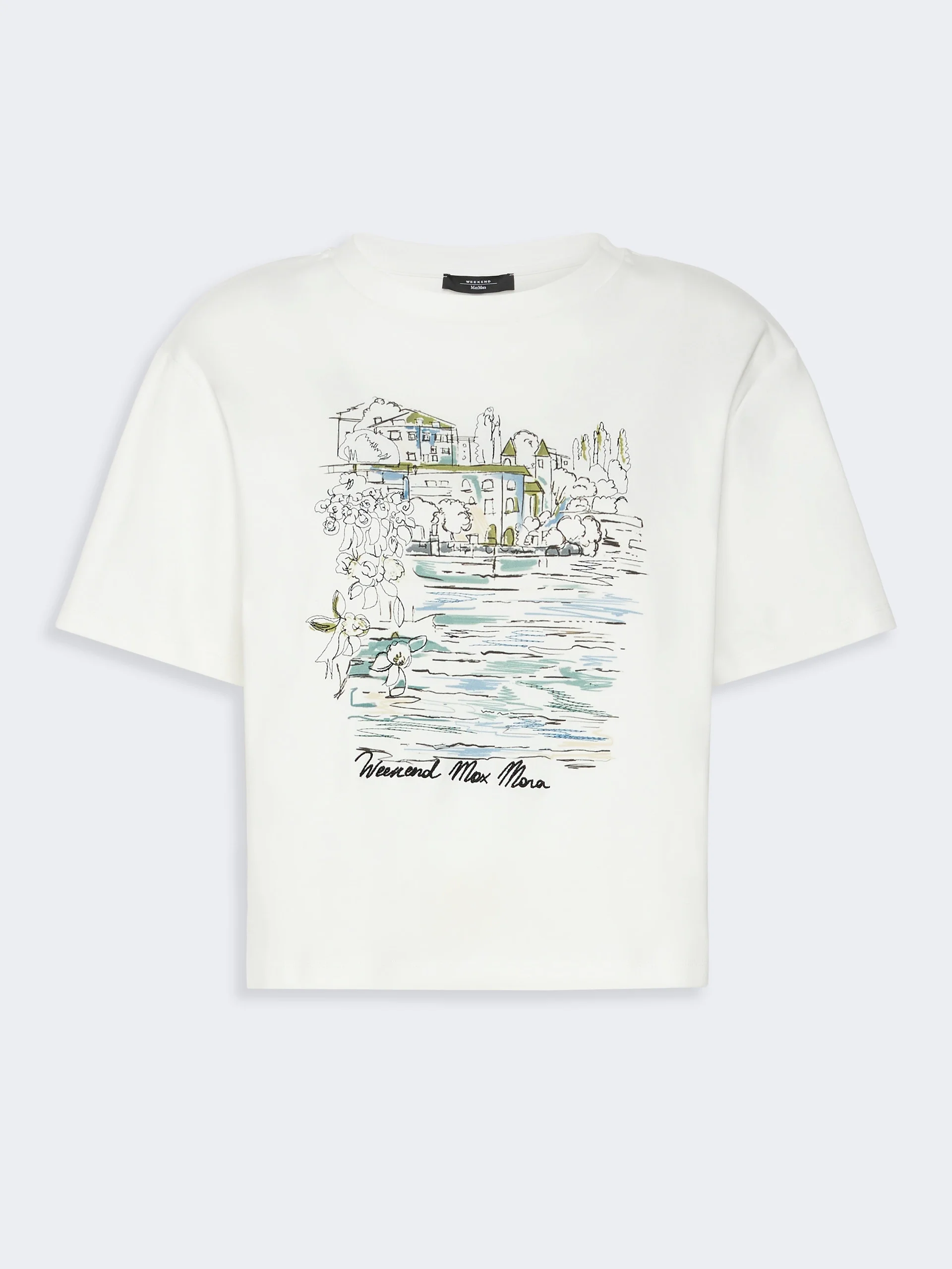 SALA Boxy-fit cotton T-shirt - WHITE - 1