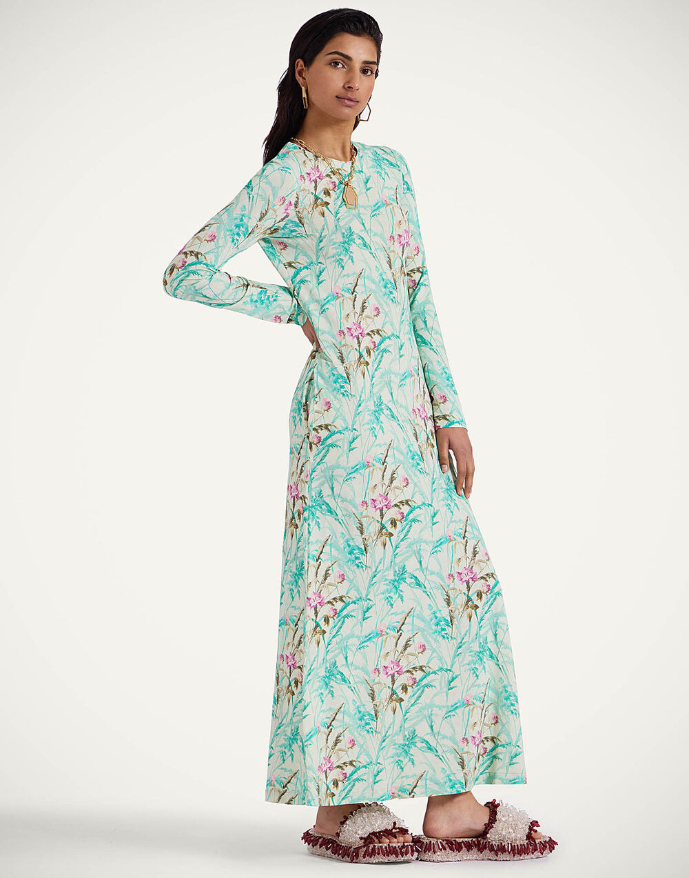 Long Sleeve Swing Dress - 6