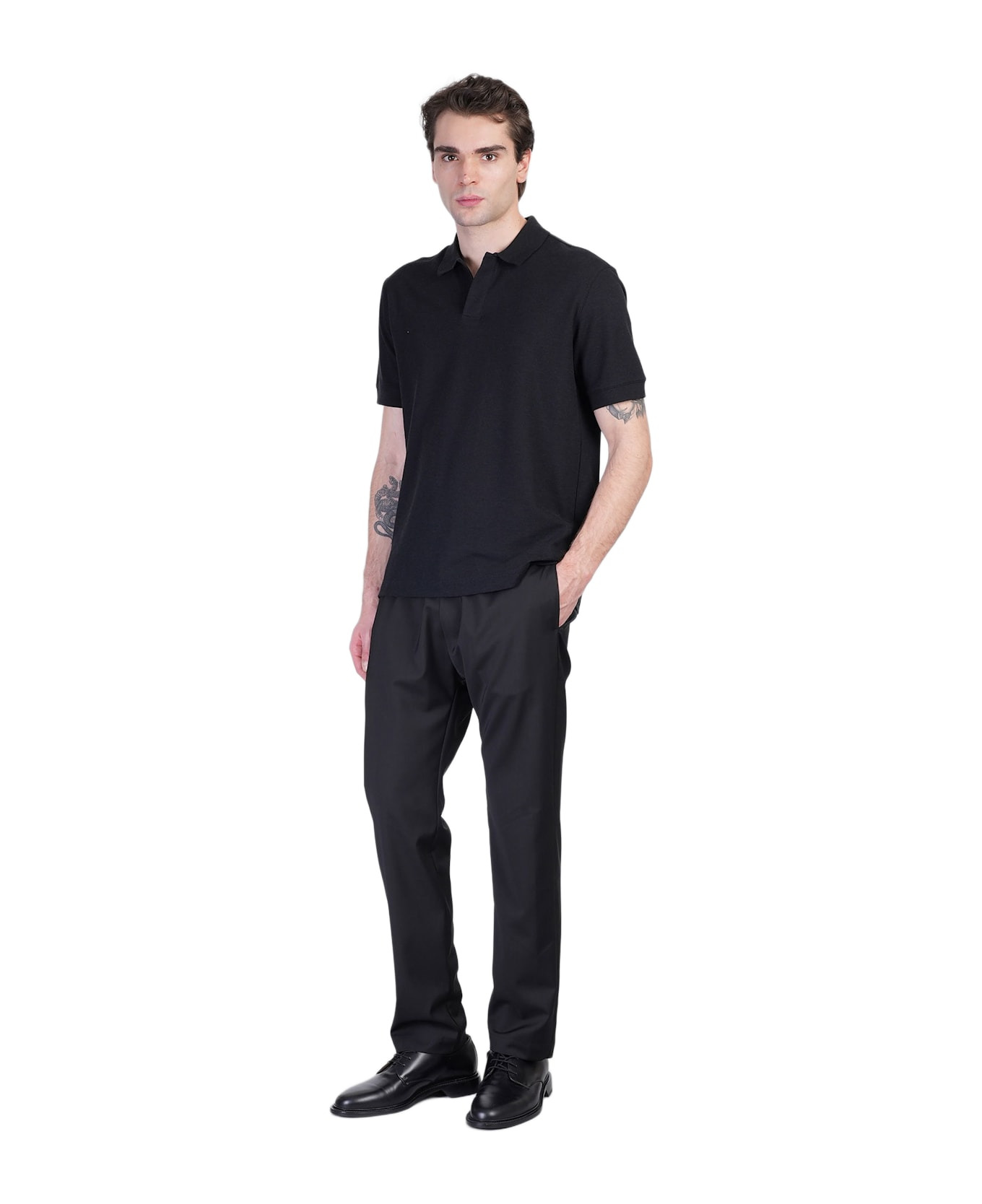 Polo In Black Cotton - 2