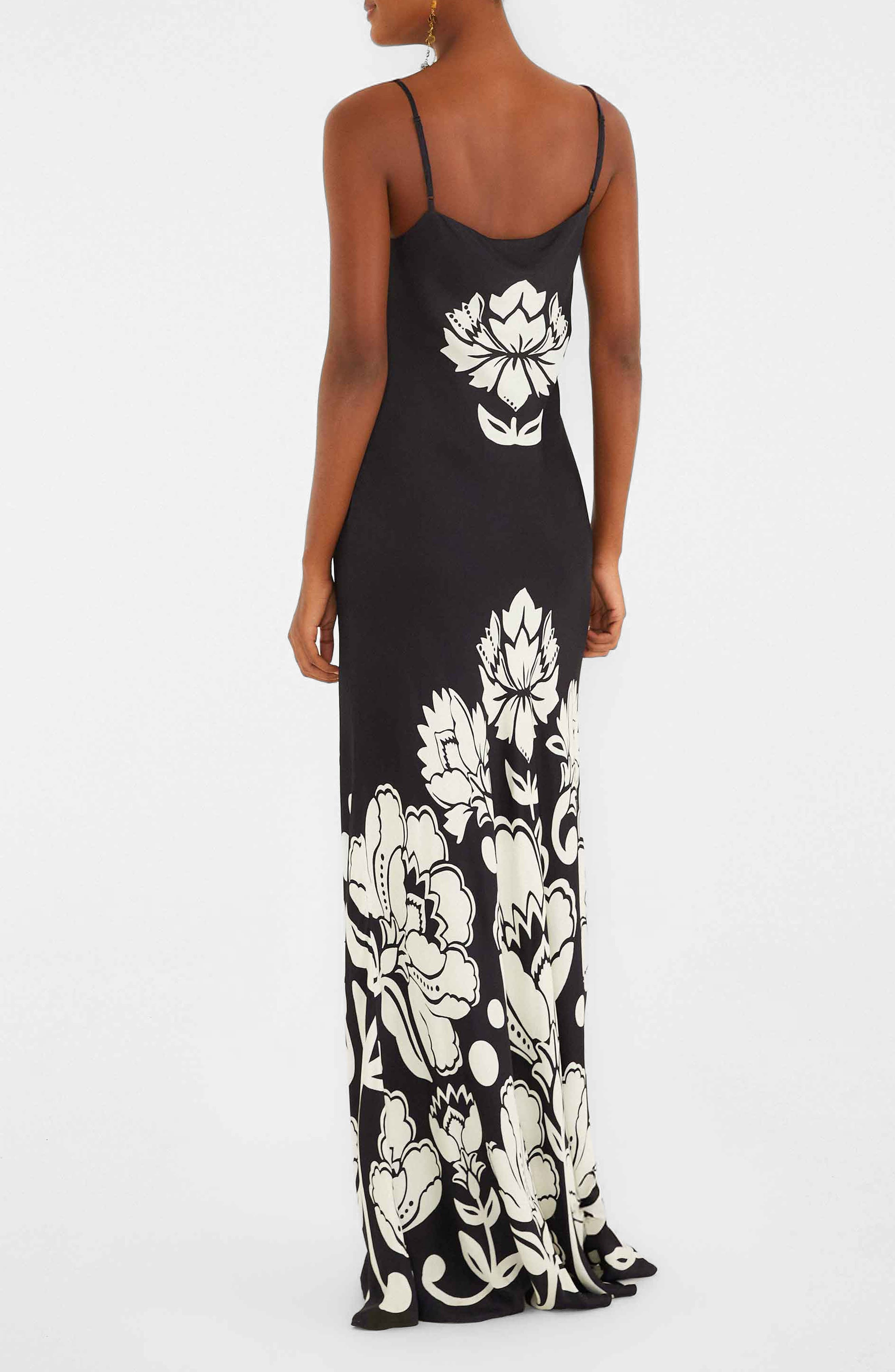 FARM Rio Floral Arabesque Maxi Slipdress in Floral Arabesque Cream at Nordstrom - 2