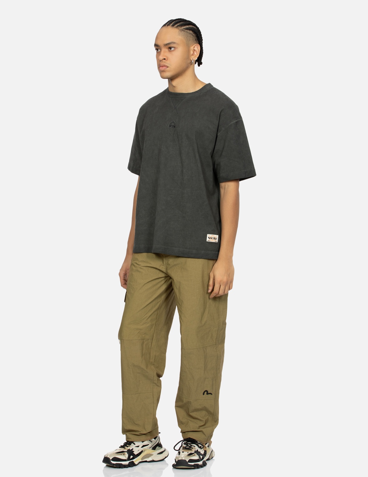 ASYMMETRIC AND MULTI-POCKETS LOOSE FIT CARGO PANTS - 4