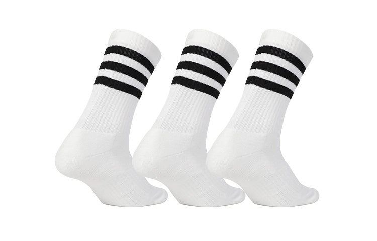 adidas Classical Mid Sports Basketball Socks 3 Pairs 'White' FH6628 - 2