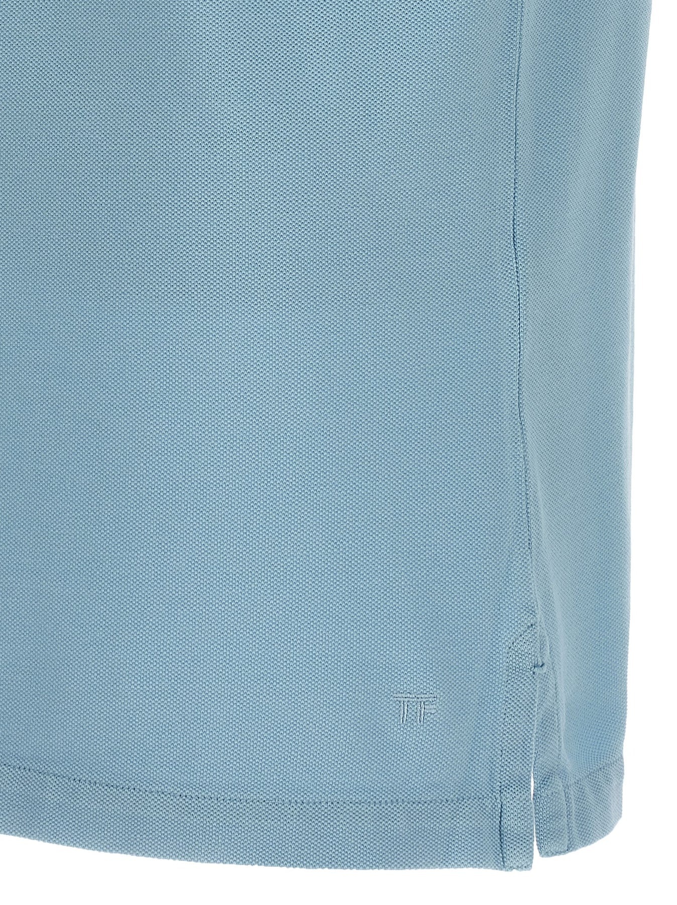 Piqué Cotton  Shirt Polo Light Blue - 4