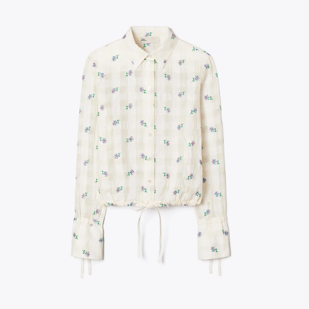 Embroidered Linen Blouse - 1