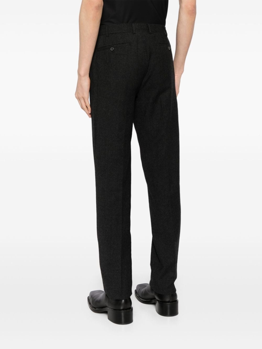 pressed-crease wool tailored trousers - 4