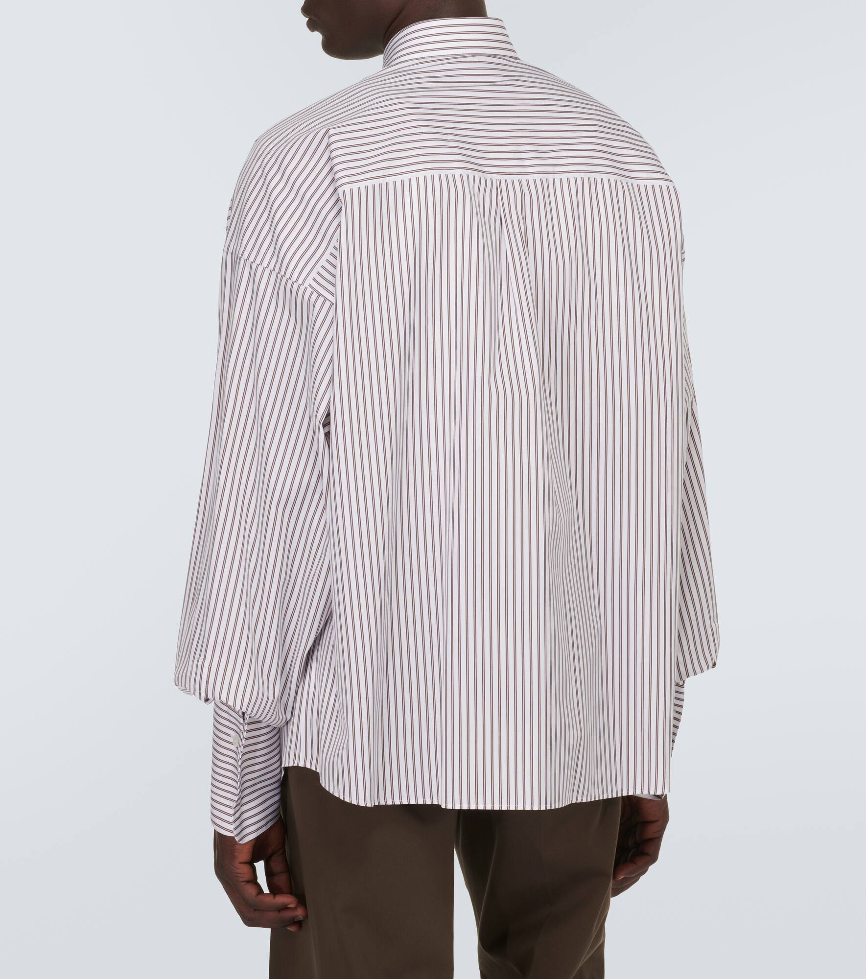 Striped cotton poplin shirt - 4