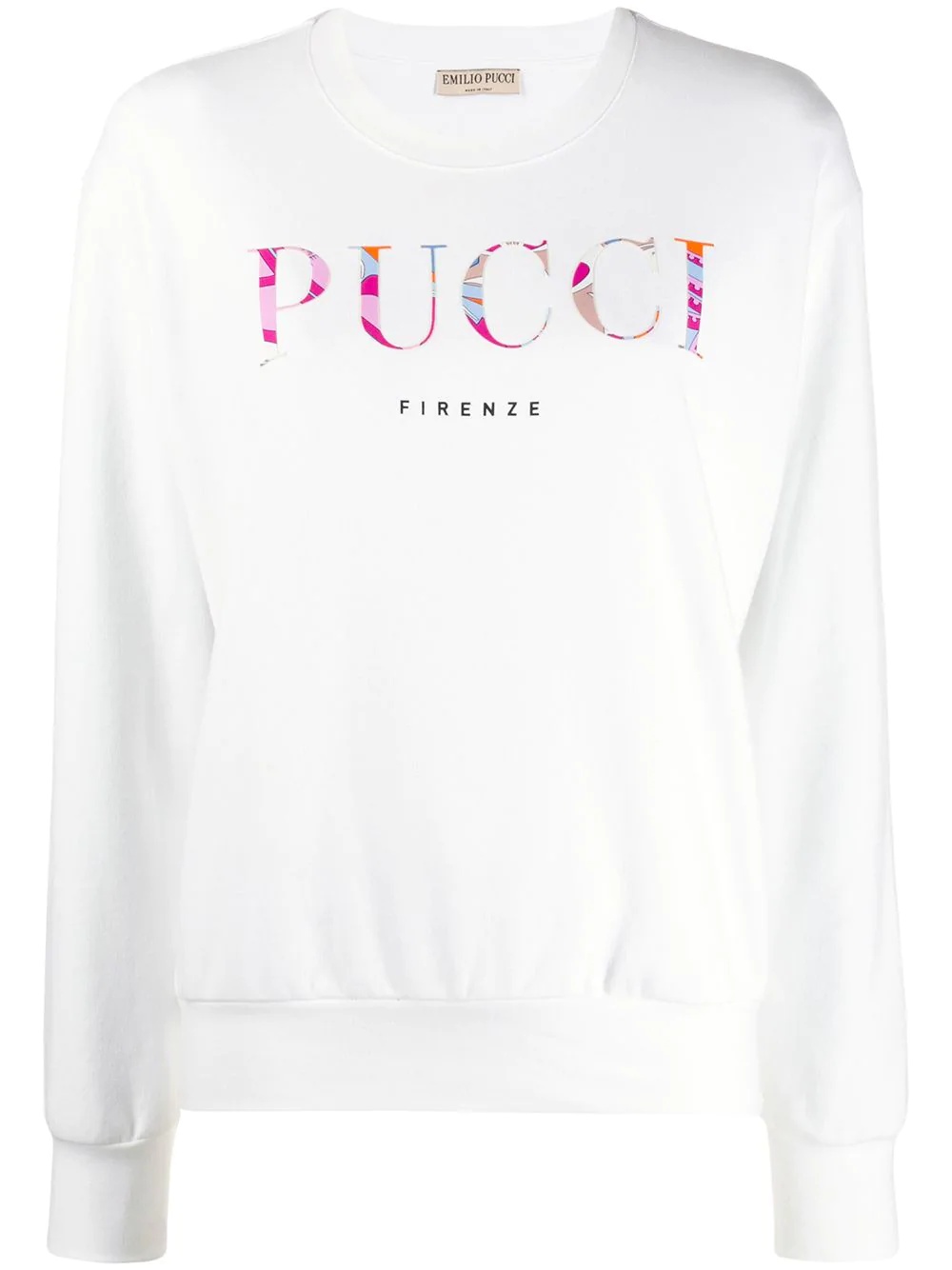 logo print cotton-jersey sweater - 1