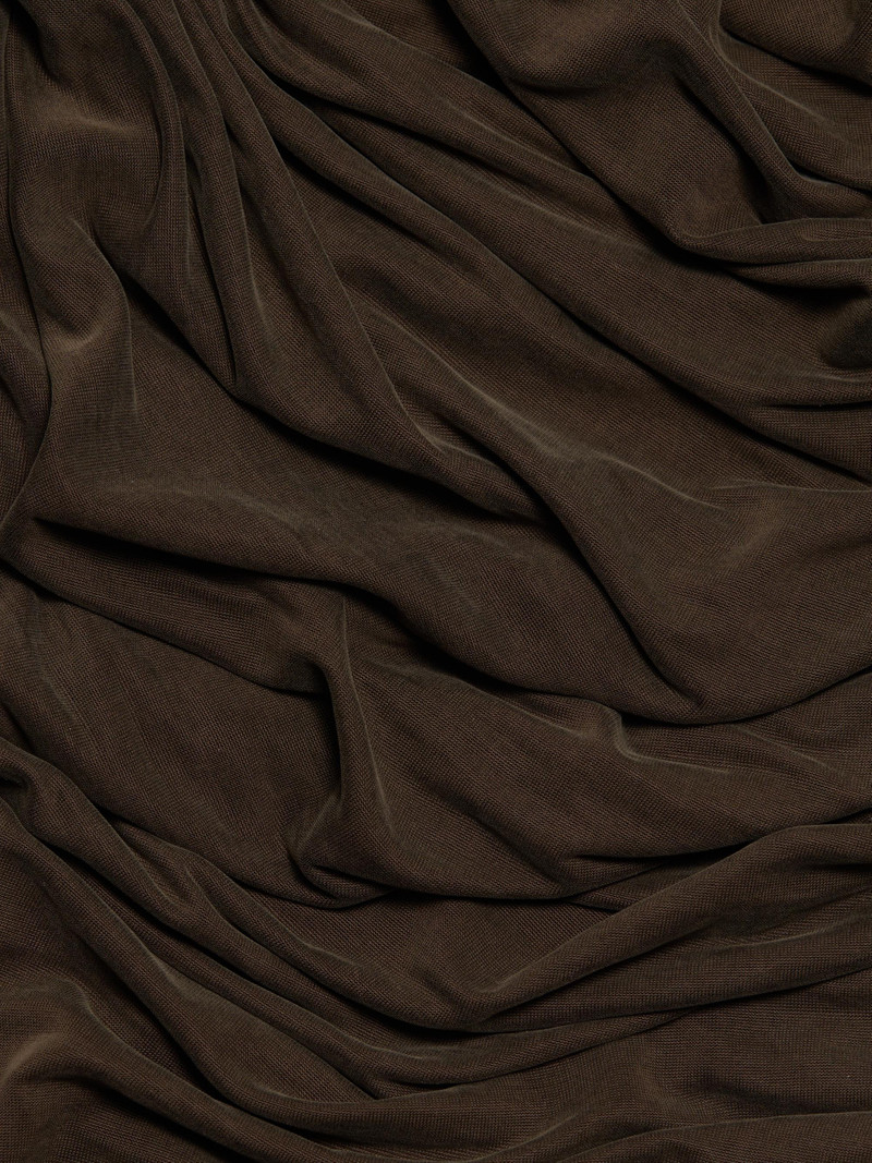 Women's Draped Jersey Midi-Dress - Brown 7