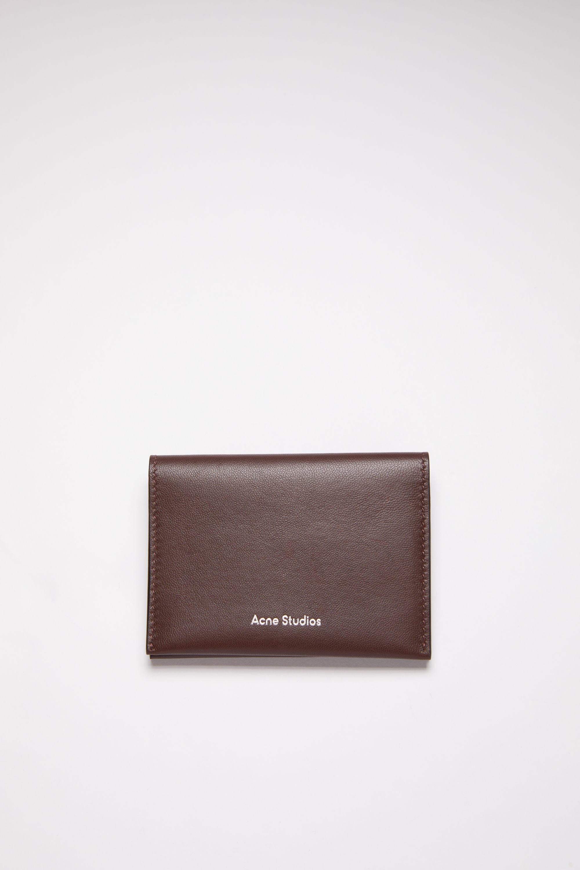 Leather card case - Dark brown - 1