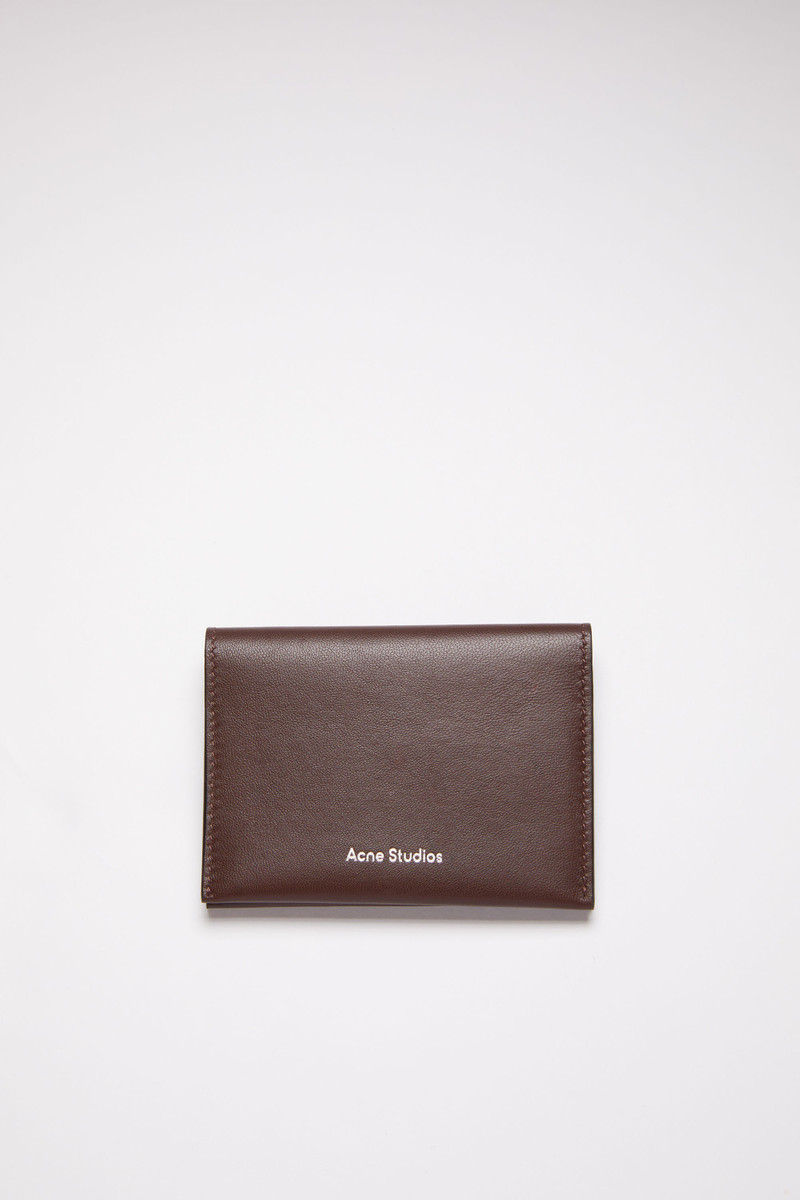 Leather card case - Dark brown 1