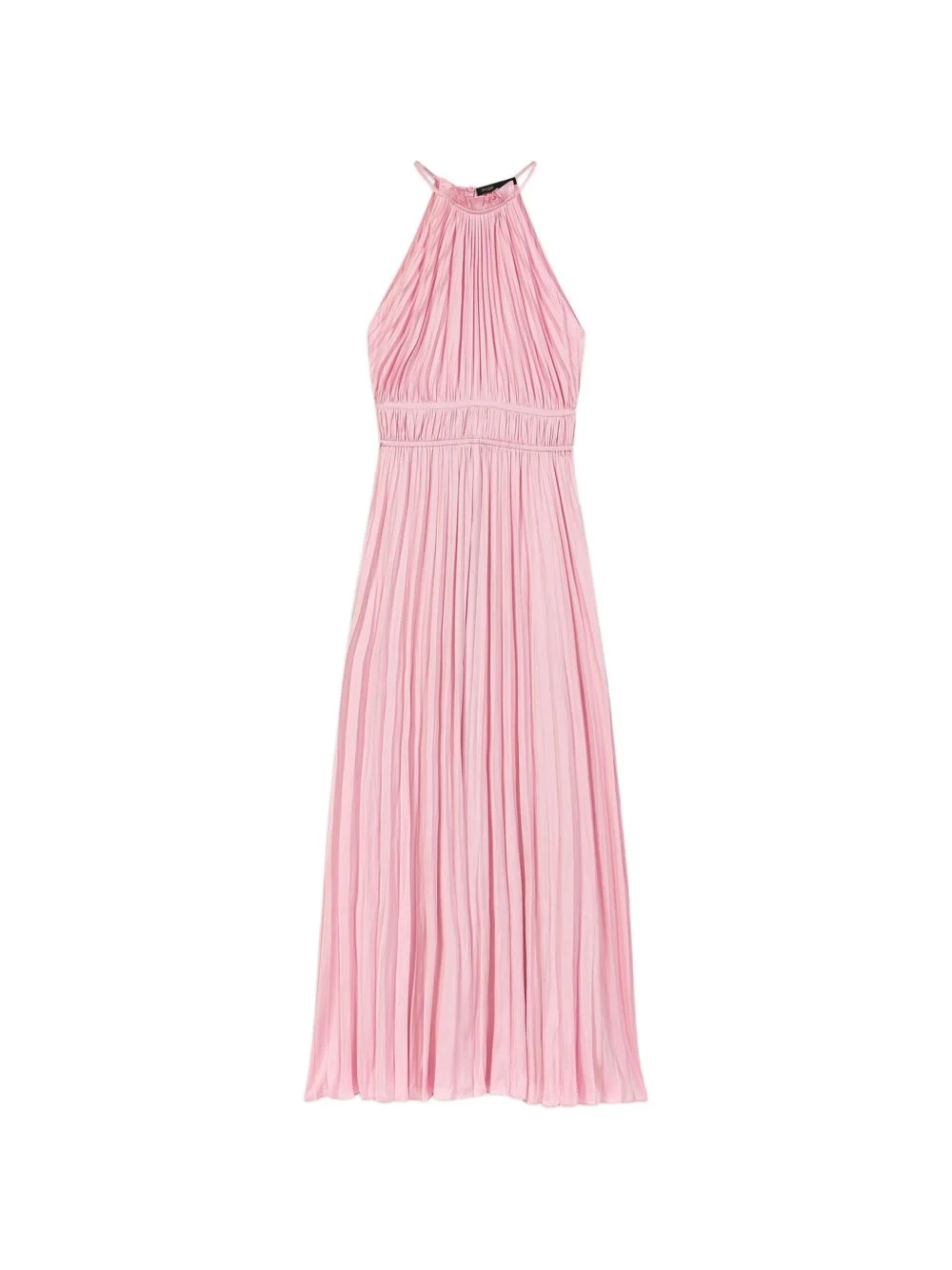 pleated halterneck dress - 1